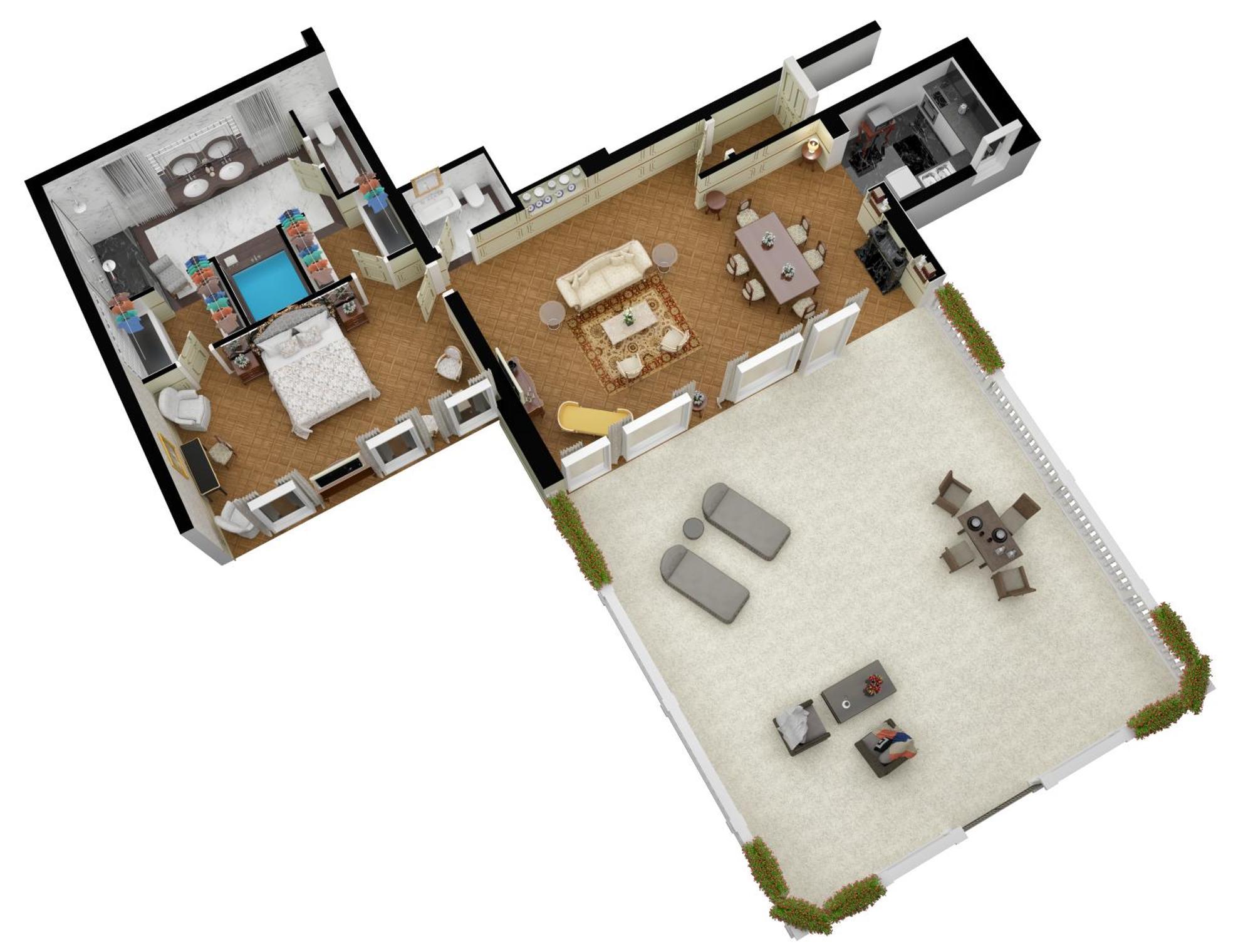 Baglioni Hotel Luna - The Leading Hotels Of The World Venezia Esterno foto 3D floor plan of a penthouse apartment