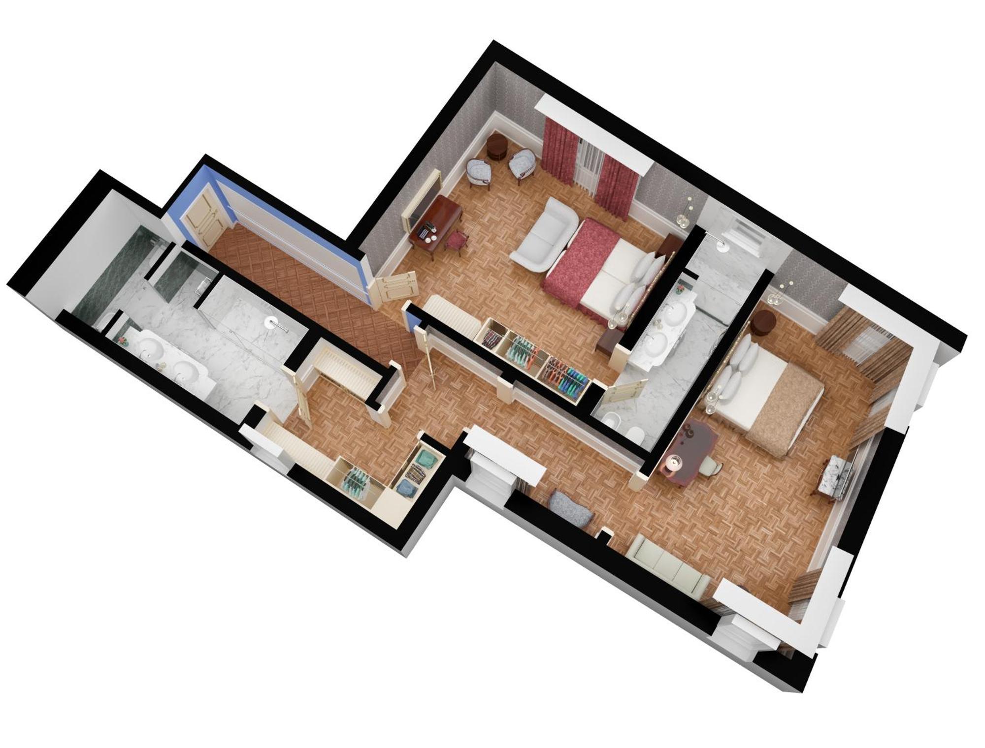 Baglioni Hotel Luna - The Leading Hotels Of The World Venezia Esterno foto 3D floor plan of a typical apartment