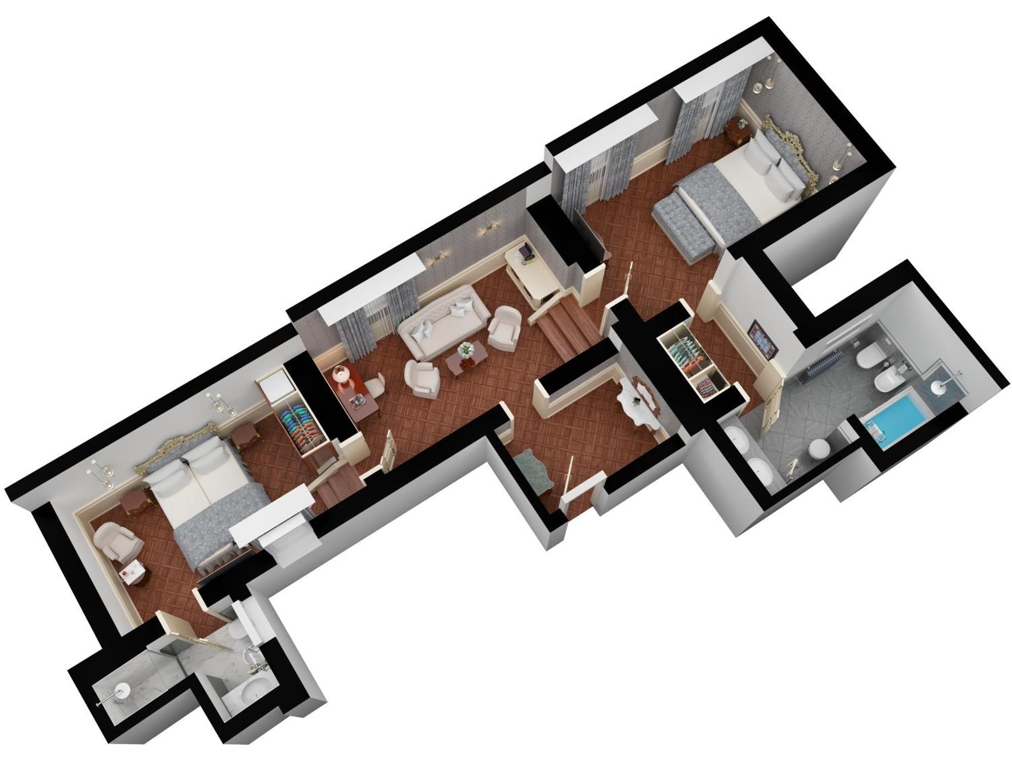 Baglioni Hotel Luna - The Leading Hotels Of The World Venezia Esterno foto A floorplan of a typical suite